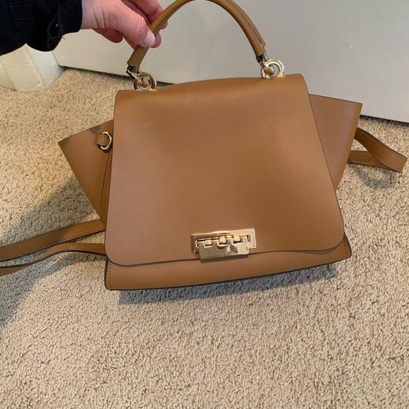 ZAC Zac Posen Eartha Iconic Top Handle Convertible Leather Backpack in Camel - Picture 5 of 10